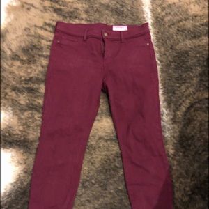 Pistola burgundy ankle length jeans